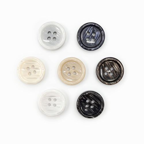 CRN-071 diagonal pearl pattern 4-hole polyester buttons