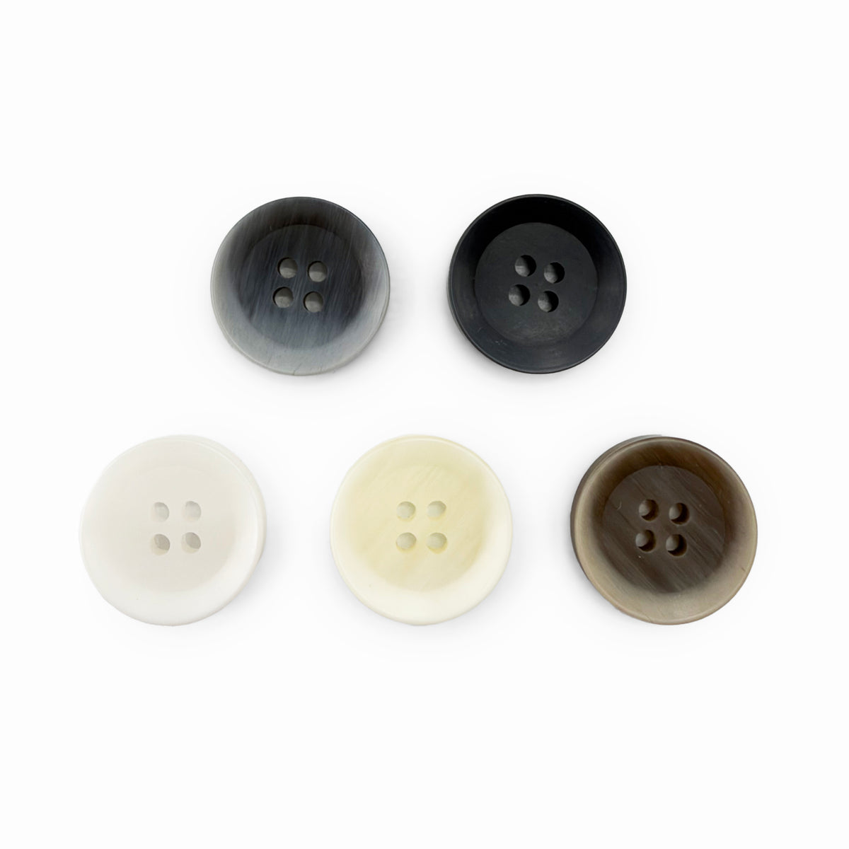 CRN-145 concave 4-hole polyester buttons
