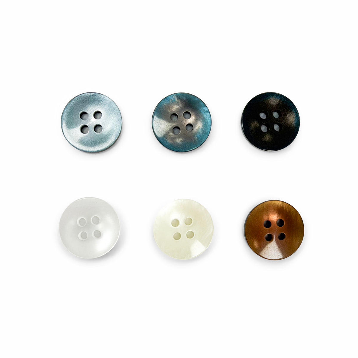ES-105 4-hole faux mother of pearl polyester button