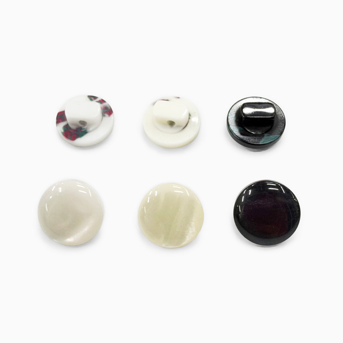 JRS-1001 faux mother of pearl polyester shank buttons