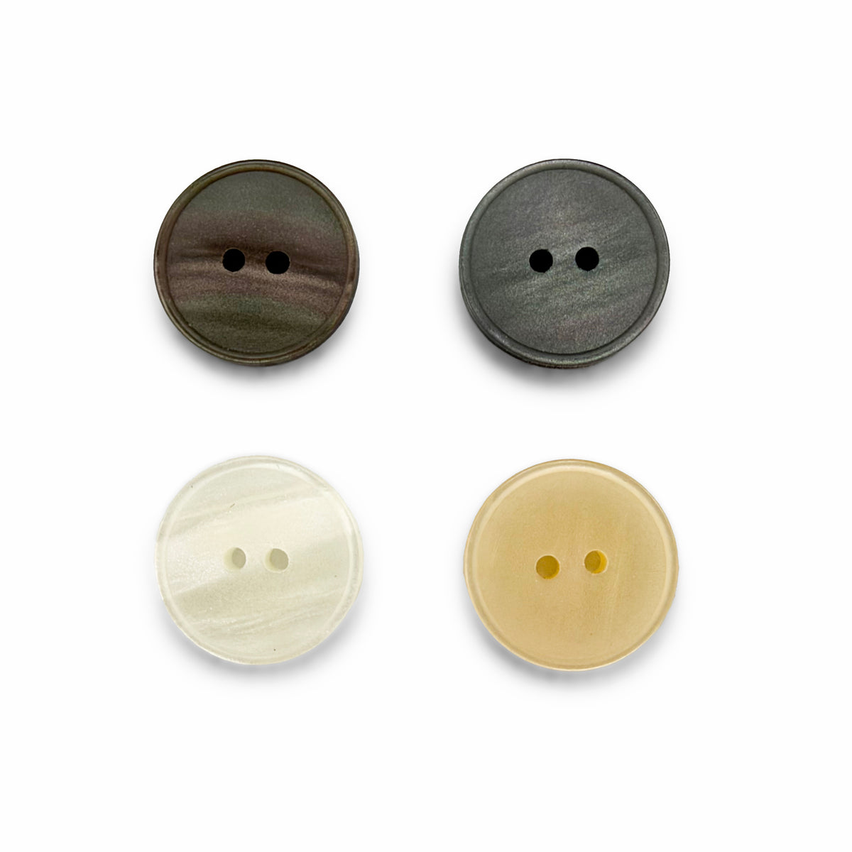 M-299 pearl-effect 2-hole polyester button