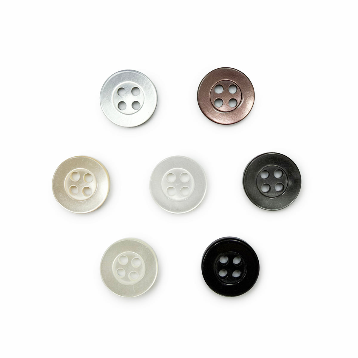 MS-035 4-hole faux mother of pearl polyester button