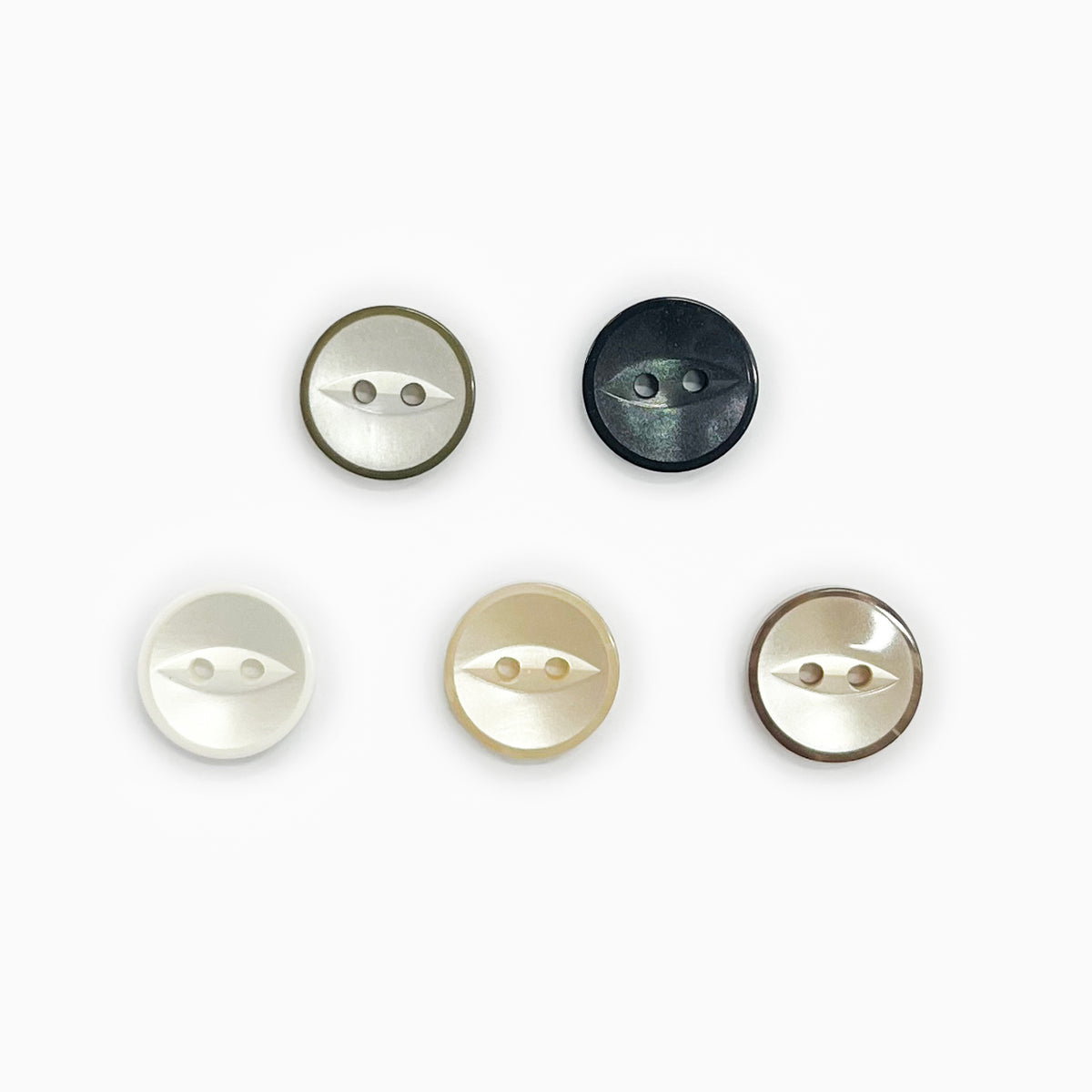 MSH-105TI 2-hole faux mother of pearl polyester button