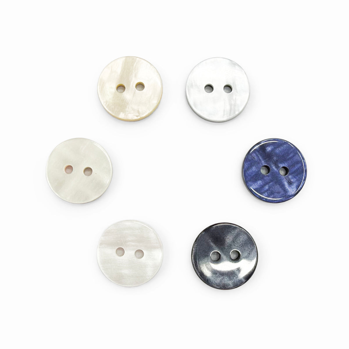 NS-007 2-hole faux mother of pearl polyester button