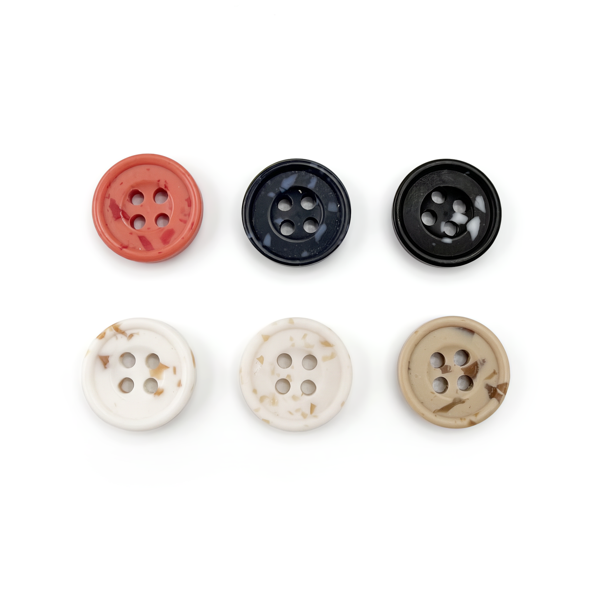 SK-056 speckled 4-hole polyester button