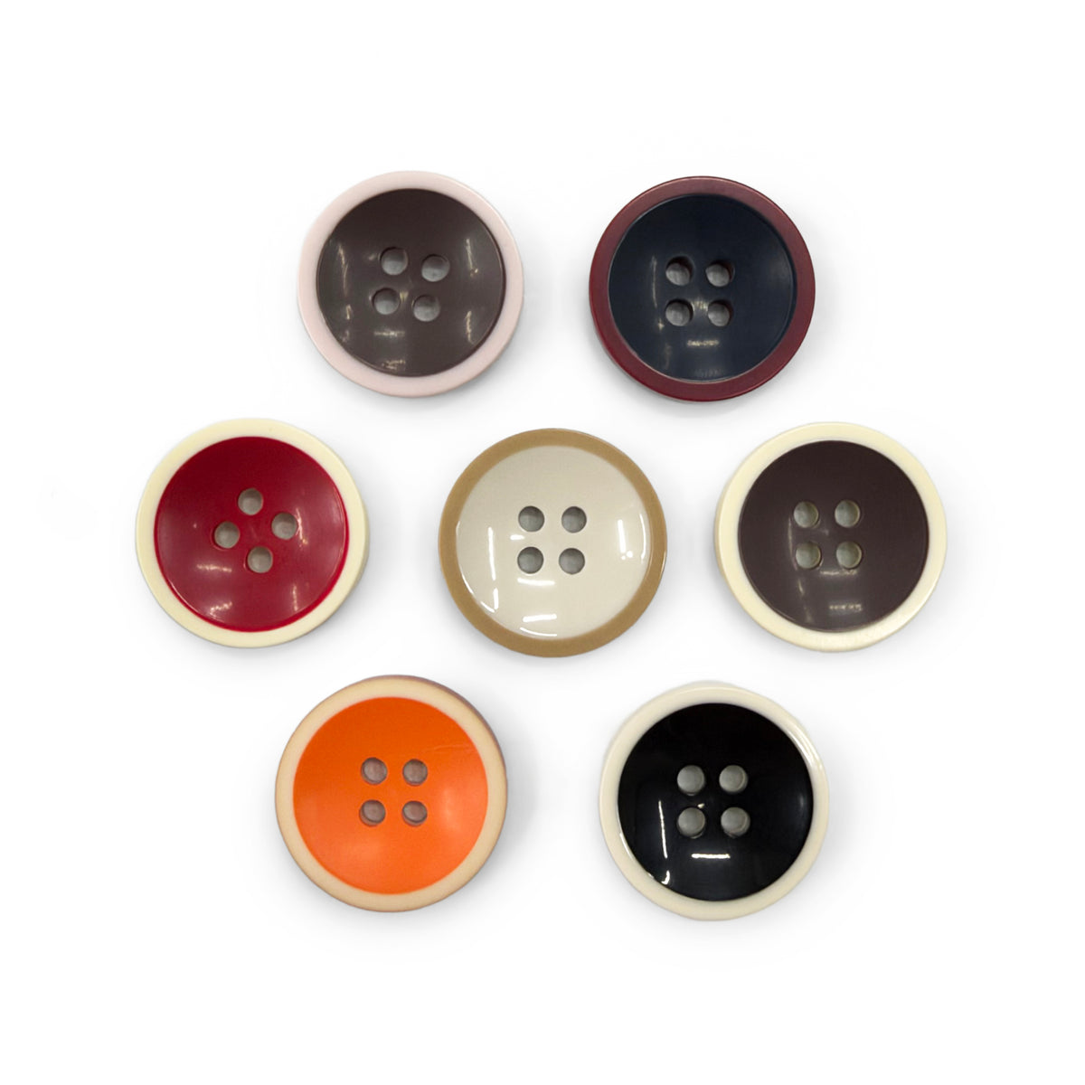 TK-167 two-tone polyester button
